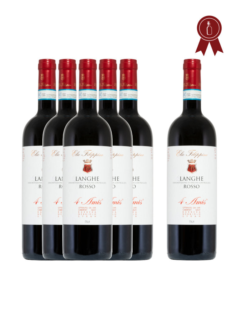 Langhe Rosso 4 Amis | 5 + 1 Aktionspaket – Mein Weinladen | Rotweine