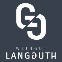 Logo vom Weingut Langguth auf grauem Grund