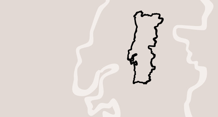 Illustrierte Portugalkarte als Kategoriebild für portugiesische Weine