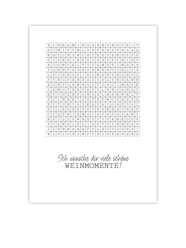 Grußkarte Rätsel voller Weinmomente Kartenabbildung