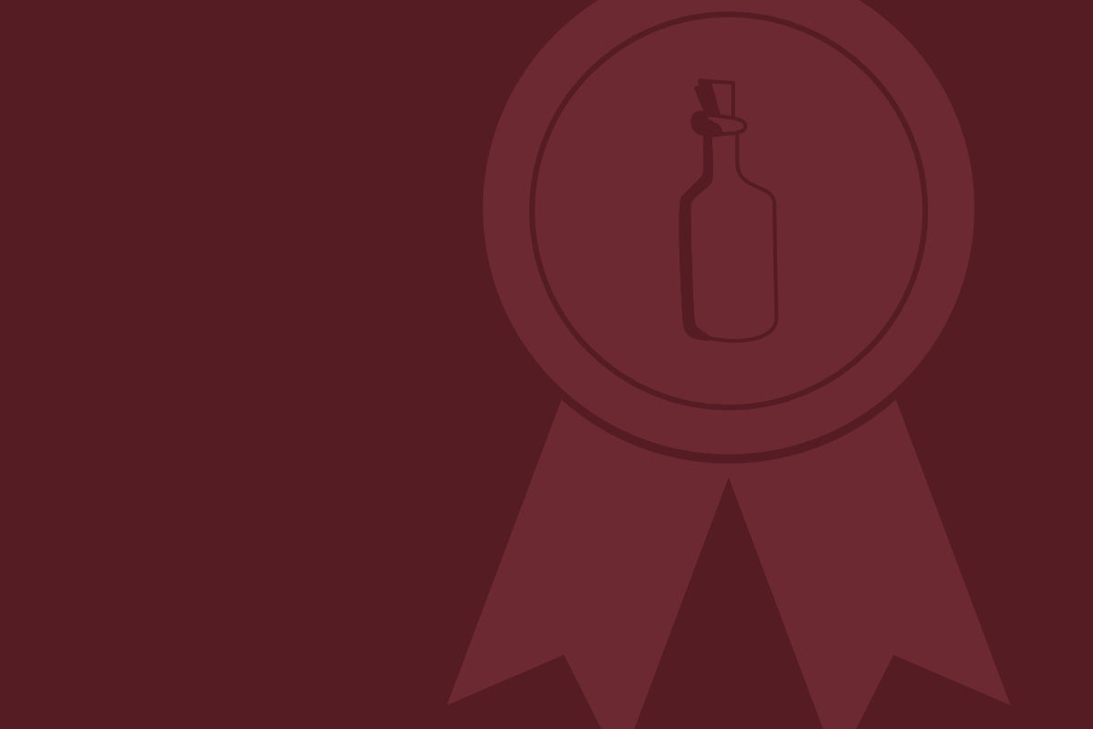 Kategoriebild für ausgezeichnete Weine, illustrierte Medaille mit Schleife und Weinflasche