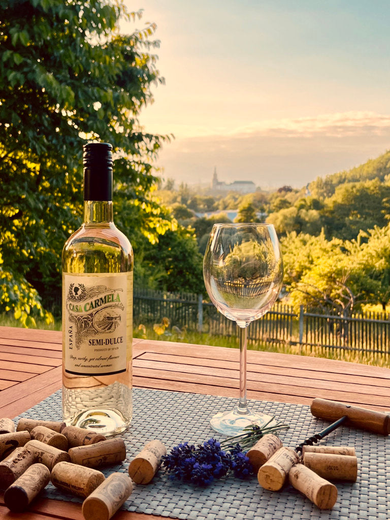 Casa Carmela Semi Dulce Blanco Weißwein lieblich Spanien vegan Bild 1