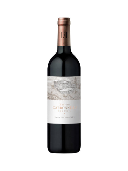 Chateau Carbonneau Sequoia Rotwein Trocken Frankreich Bordeaux Vegan Ausgezeichnet