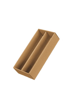 Geschenkbox Welle Natur für 2 Flaschen Produktabbildung