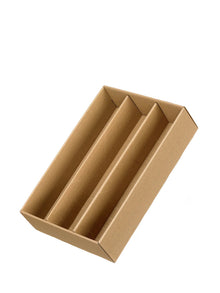 Geschenkbox Welle Natur für 3 Flaschen Produktabbildung