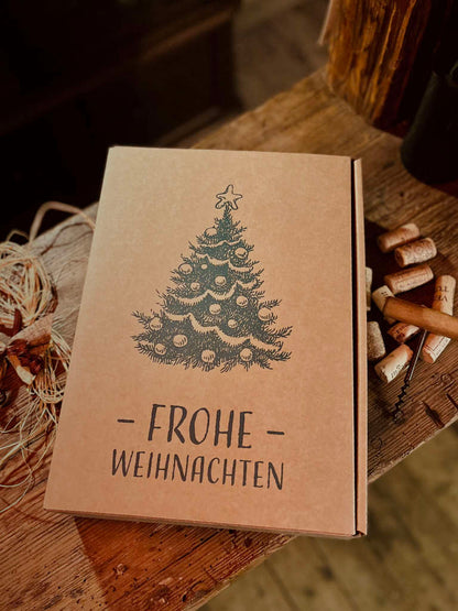 Geschenkkarton "Frohe Weihnachten" für 3 Flaschen Bild 1