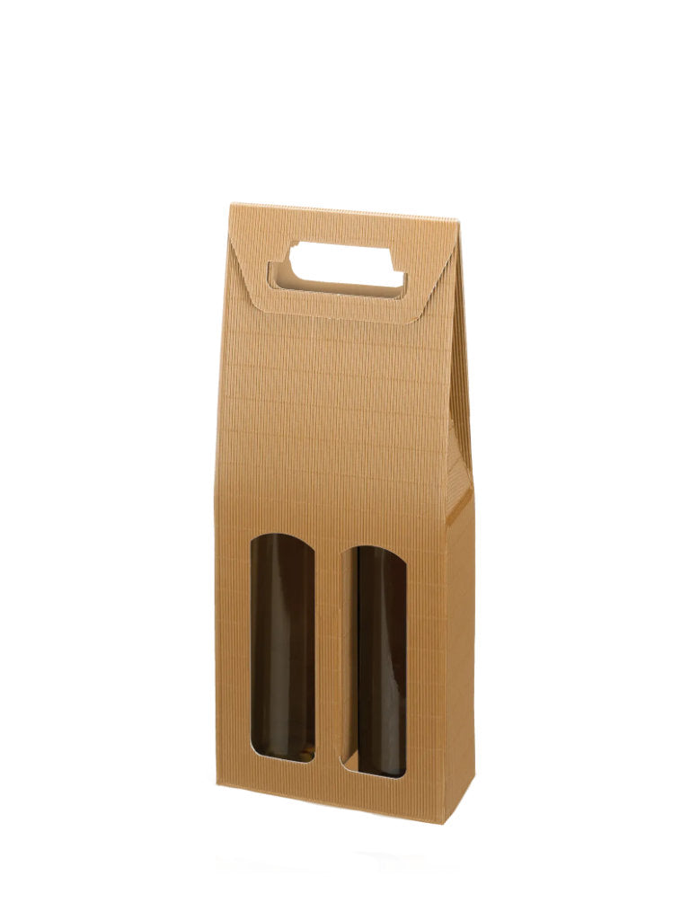 Geschenkverpackung Flaschentragekarton für 2 Flaschen Produktabbildung