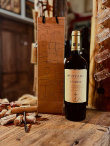 Geschenkverpackung Flaschentragetasche Wein und Kunst mit Fenster 1 Flasche  Bild 1