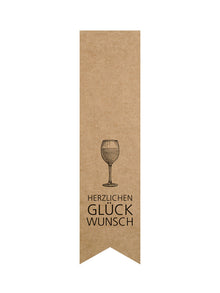 Geschenkverpackung Label Herzlichen Glückwunsch