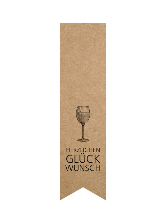 Geschenkverpackung Label Herzlichen Glückwunsch