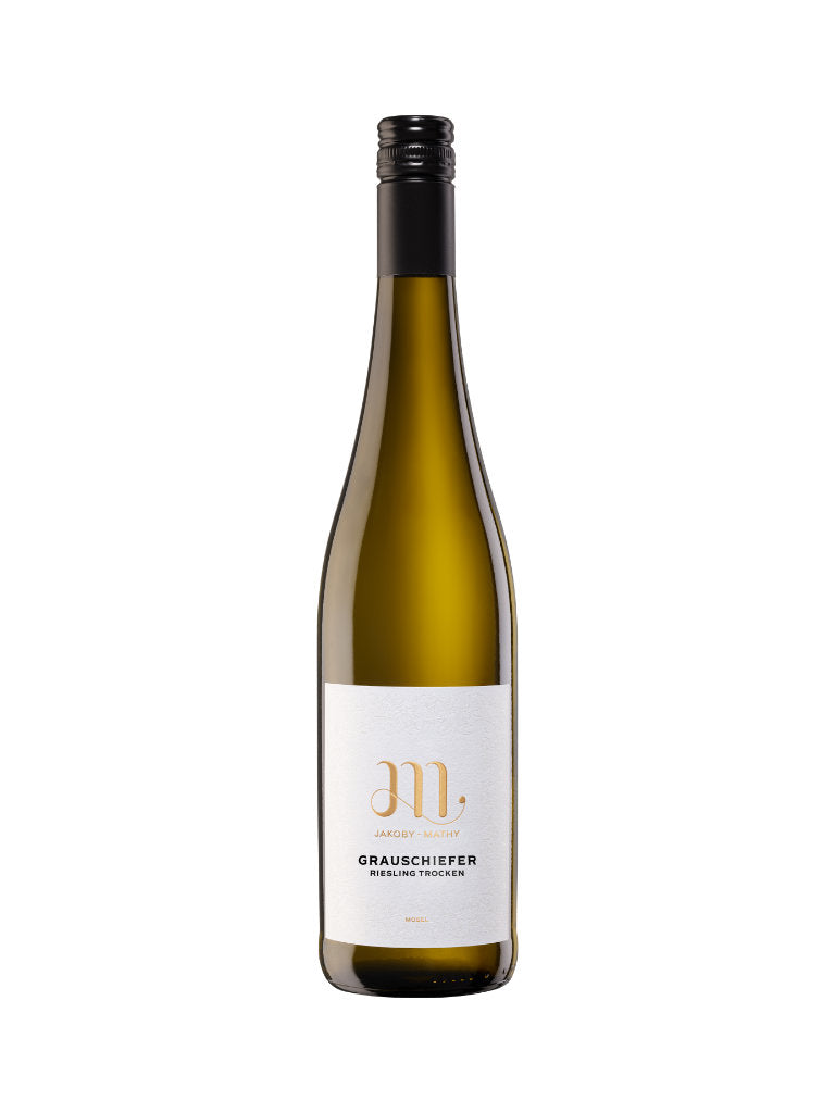 Jakoby Mathy Grauschiefer Riesling Weißwein Flaschenabbildung