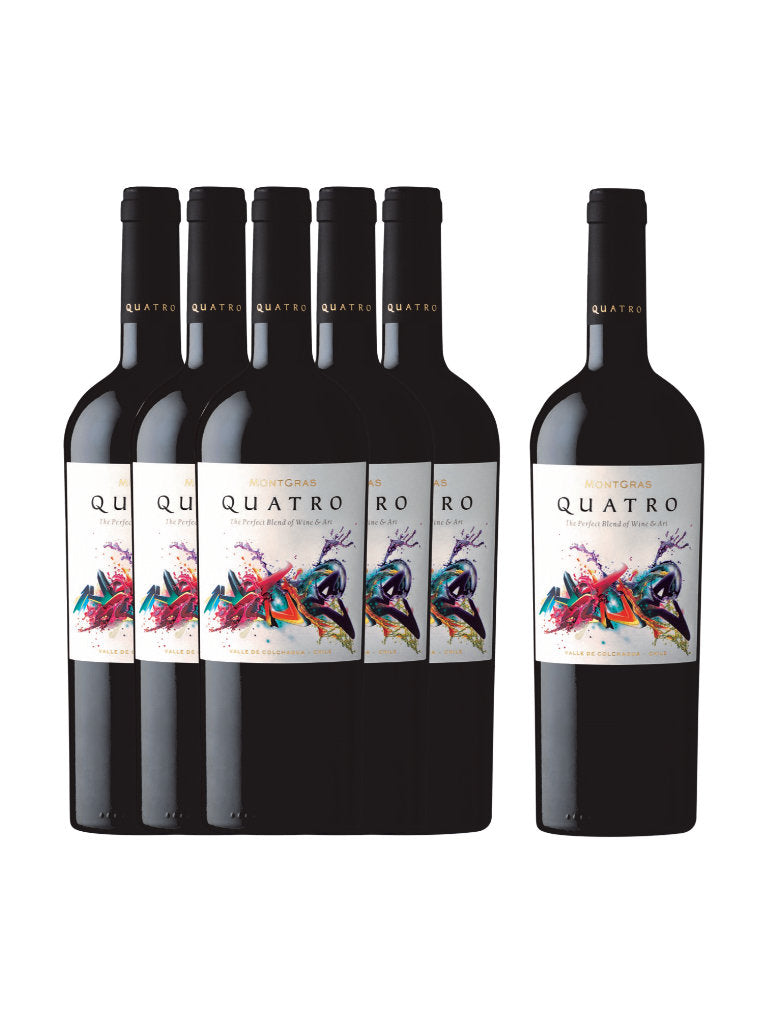 6 Flaschen MontGras Quatro als Weinpaket 
