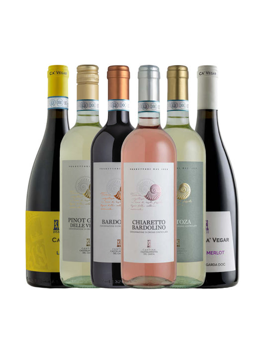 Weinpaket Cantina Castelnuovo del Garda Flaschenabbildungen