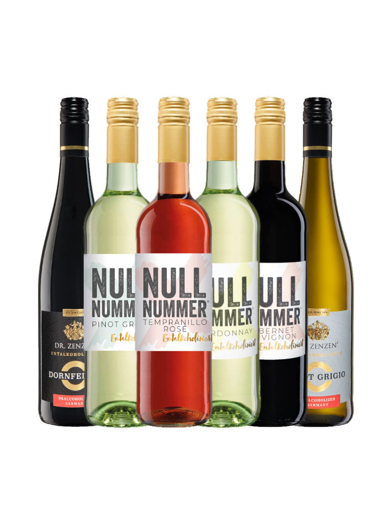 6er Weinpaket entalkoholisierte/alkoholfreie Weine