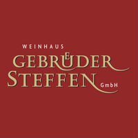 Logo Weinhaus Gebrüder Steffen auf rotem Grund