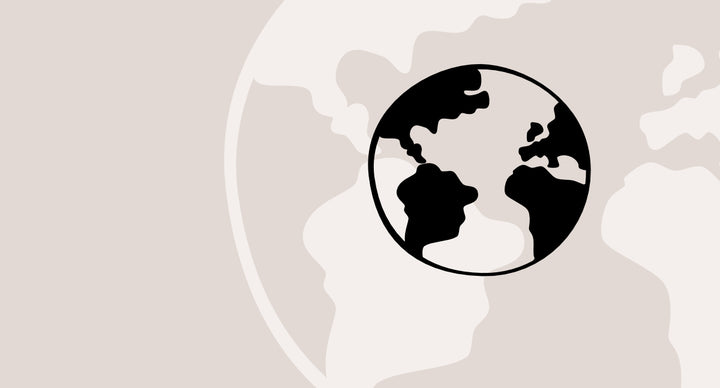 Stilisierte Weltkugel als Symbol für Weine aus dem Rest der Welt