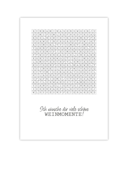 Grußkarte Rätsel voller Weinmomente Kartenabbildung