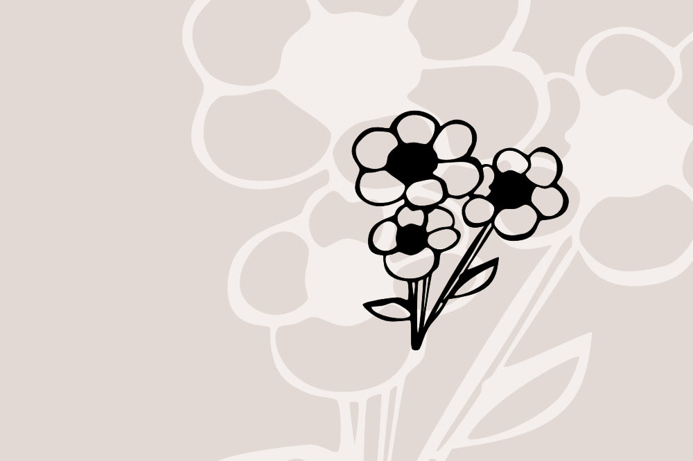 Stilisierter Blumenstrauß als Kategoriebild für Frühlingsweine