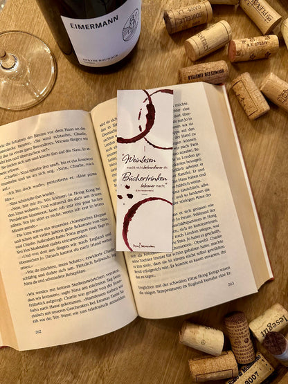 Lesezeichen Weinlesen & Büchertrinken
