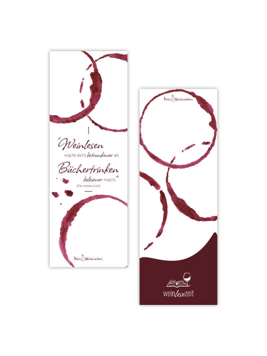 Lesezeichen Weinlesen und Büchertrinken Produktabbildung