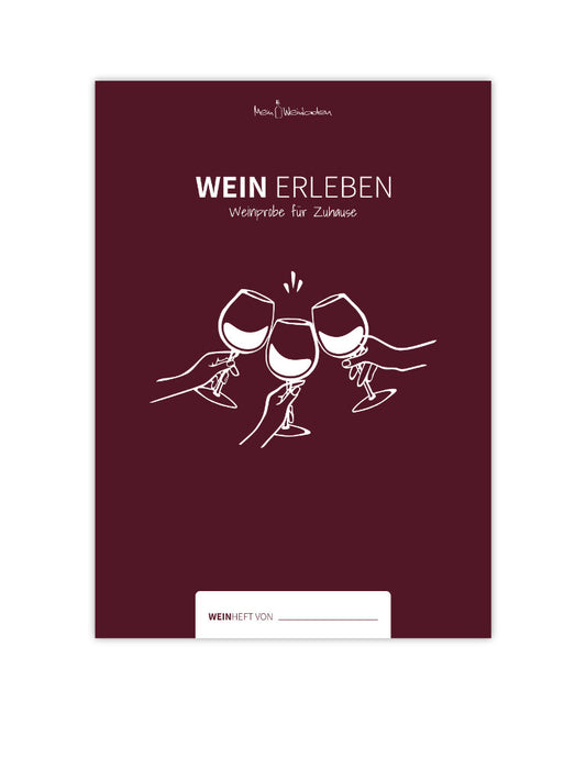 Weinprobe für Zuhause Verkostungsheft Produktabbildung