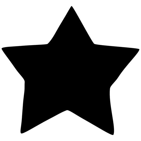 Illustrierter schwarzer Stern als Symbol für Bewertungen