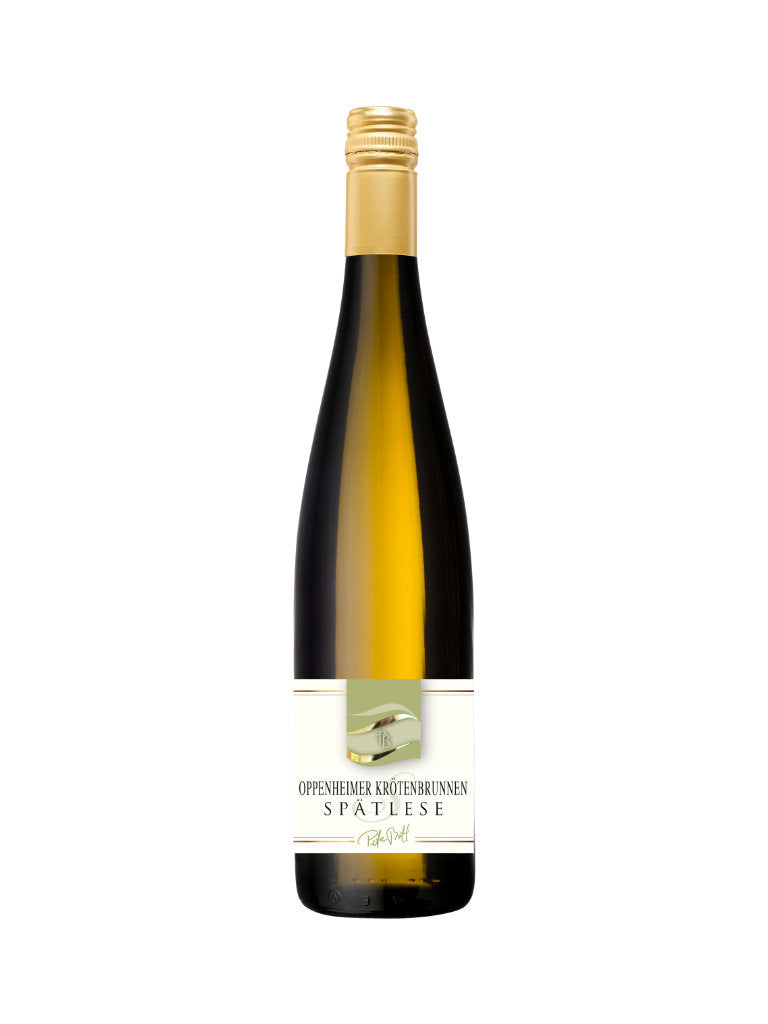 Peter Bott Oppenheimer Krötenbrunnen Spätlese Weißwein Flaschenabbildung