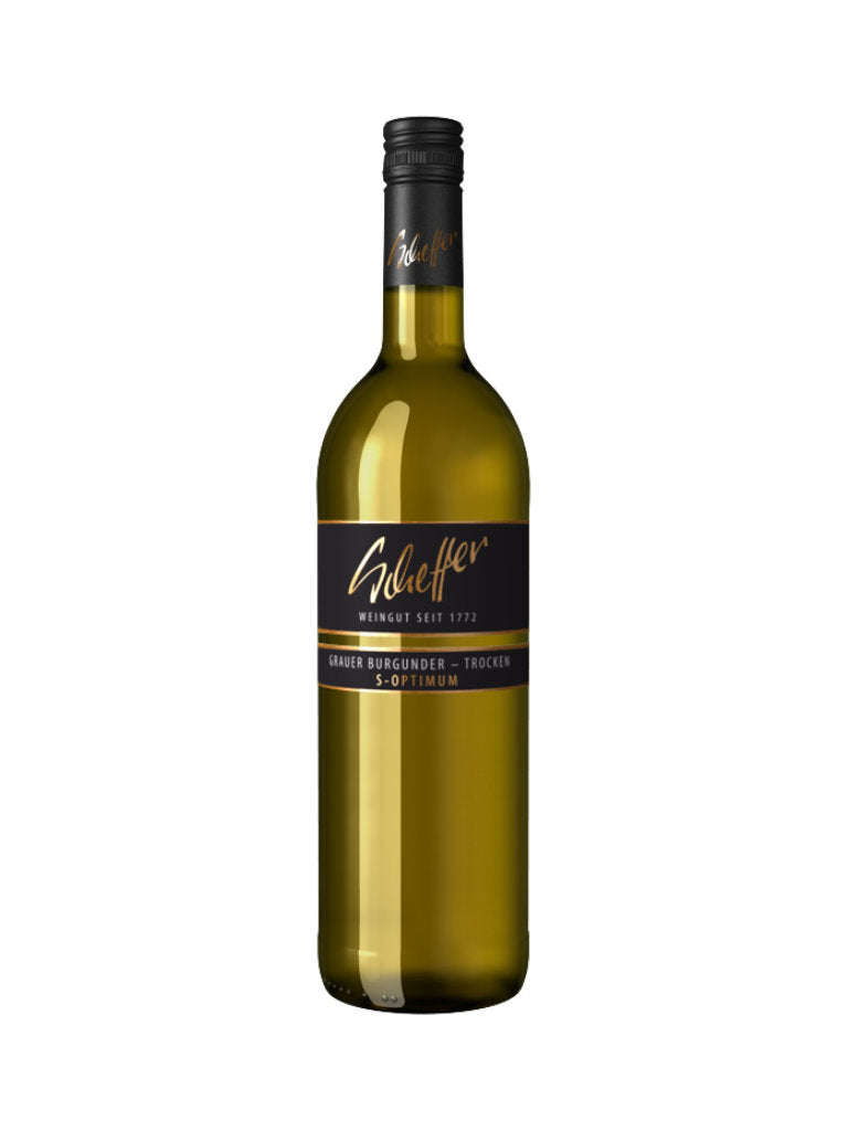 Scheffer Grauer Burgunder Weißwein Flaschenabbildung